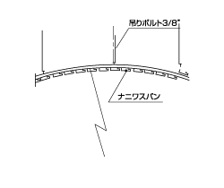 アーチ型天上断面図