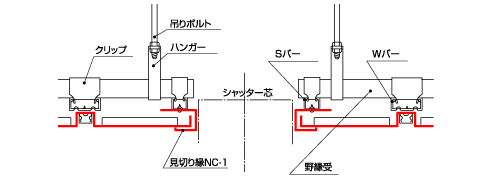 シャッター納まり